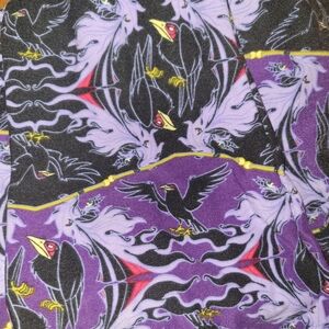 LuLaRoe Purple and Black Bird Pattern Fabric